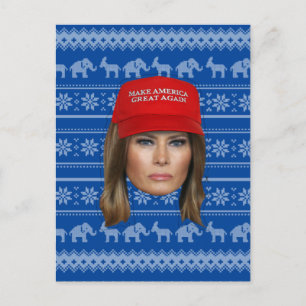 Melania Trump MAGA Weihnachten Postkarte
