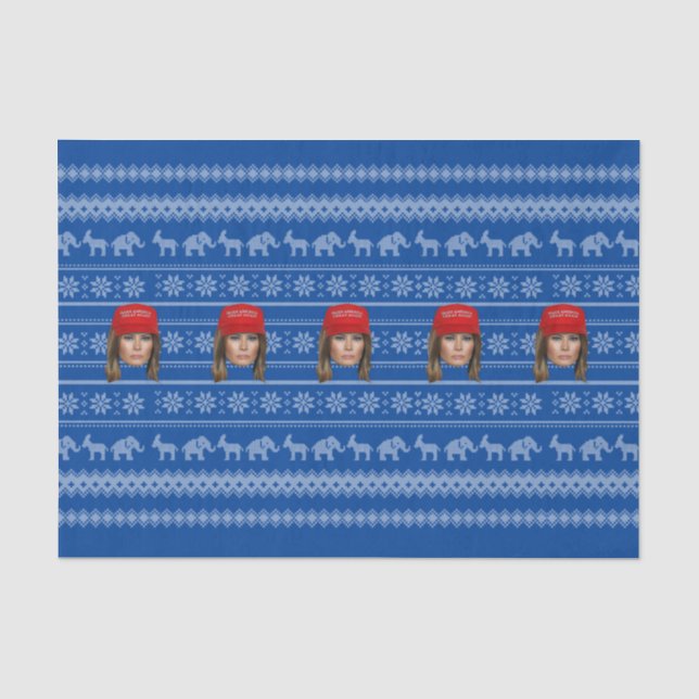 Melania Trump MAGA Weihnachten Seidenpapier (Vorderseite)
