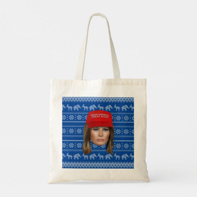 Melania Trump MAGA Weihnachten Tragetasche (Rückseite)
