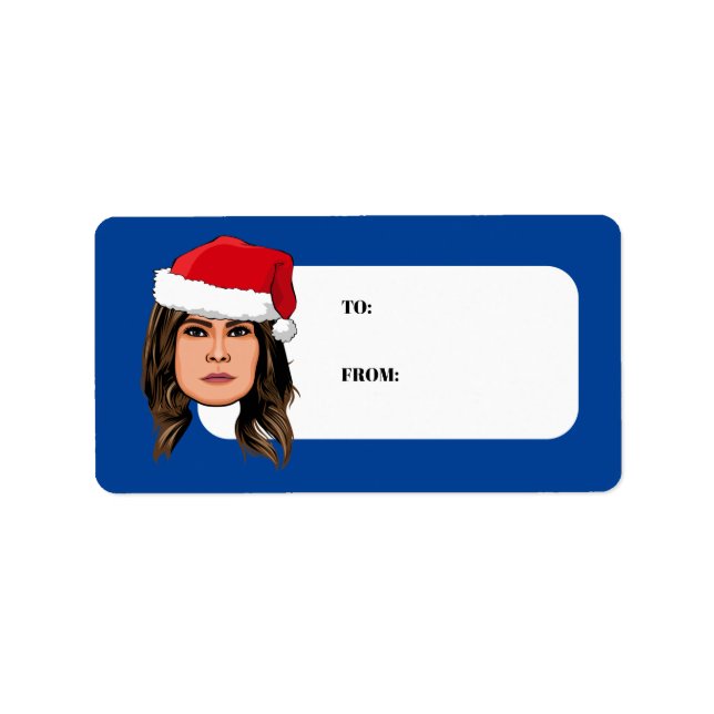 MELANIA TRUMP Weihnachten Adressaufkleber (Vorne)