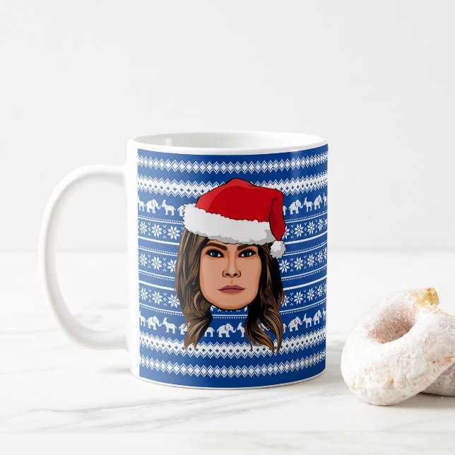 MELANIA TRUMP Weihnachten Kaffeetasse (Mit Donut)