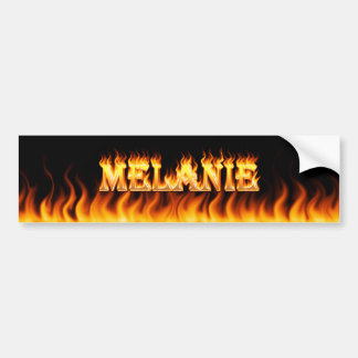 Melanie echtes Feuer und Flammen Autoaufkleber Des