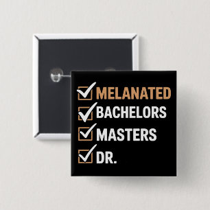 Melanierte Promotion Abschluss PhD EDD Bachelor Button