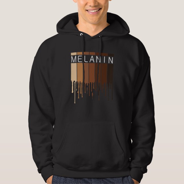 Melanin African American Black Drippin Melanin Hoodie (Vorderseite)