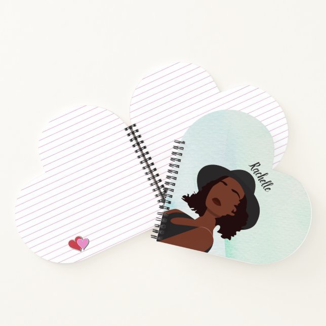Melanin African American Queen Notebook Notizbuch (Innenseite)