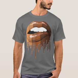 Melanin Afro Lips Girl Bekleidung, schwarze Amerik T-Shirt