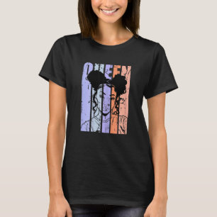 Melanin Afro Puffs Queen Natural Hair African Amer T-Shirt