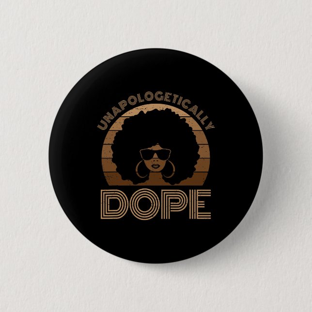 Melanin Afro Queen Black Button (Vorderseite)