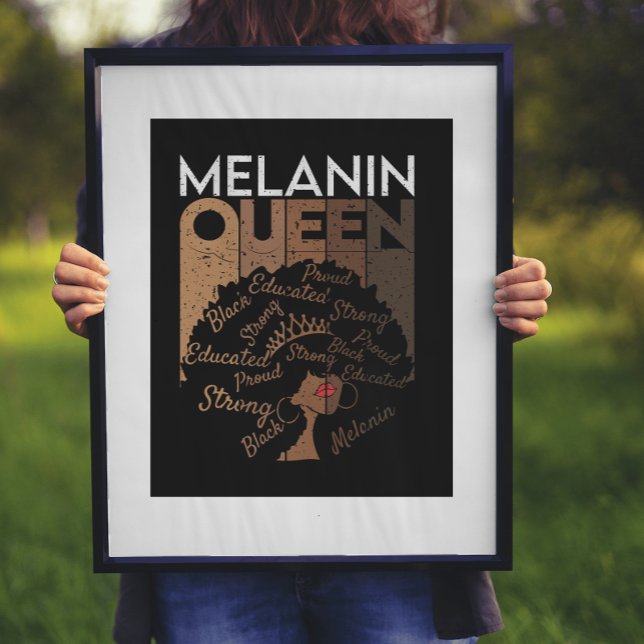Melanin Afro Queen Word Art Poster (Von Creator hochgeladen)