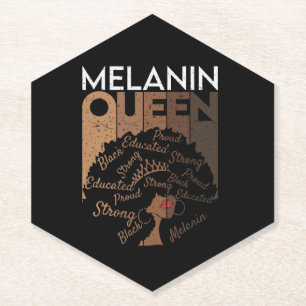 Melanin Afro Queen Word Art Untersetzer