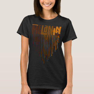 Melanin Black Afro Black Queen Black History Monta T-Shirt