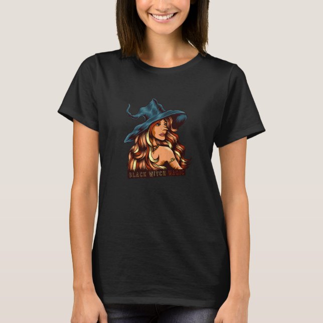 Melanin Black Hexe Magic African American Black H T-Shirt (Vorderseite)
