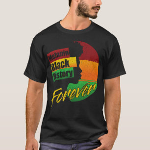 Melanin Black History Forever Reiter Schulpferde T-Shirt
