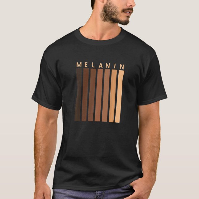Melanin Black History Monte African American Ances T-Shirt (Vorderseite)