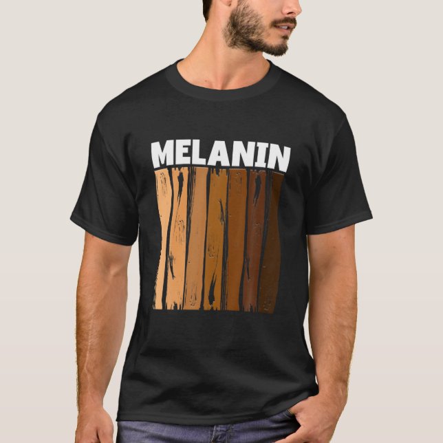 Melanin Black History Month Africa T-Shirt (Vorderseite)