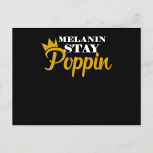 Melanin Bleibe Poppin Black und schöne starke Blas Ankündigungspostkarte
