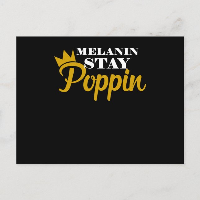 Melanin Bleibe Poppin Black und schöne starke Blas Ankündigungspostkarte (Vorderseite)