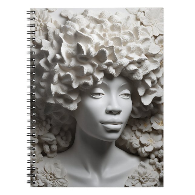 Melanin-Blume aus schwarzem Melanin Notizblock (Vorderseite)