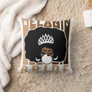 Melanin Bride mit Afro Kissen