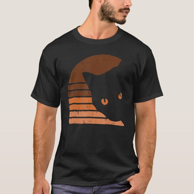 Melanin Cat Black History Month Retro BLM African  T-Shirt (Vorderseite)