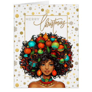 Melanin Christmas Black Queen Melanin Femme Noël