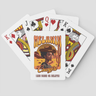 MELANIN COWGIRL Schwarzes Mädchen Western Cowboy Spielkarten