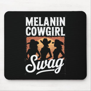 Melanin Cowgirl Swag Schwarze Geschichte Afrikanis Mousepad