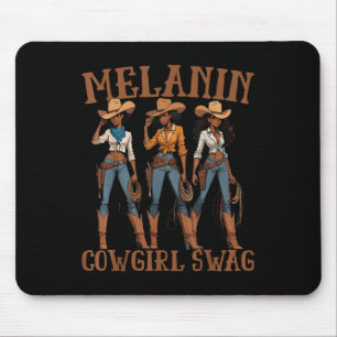 Melanin-Cowgirls Schwarze Geschichte Afrikanische Mousepad