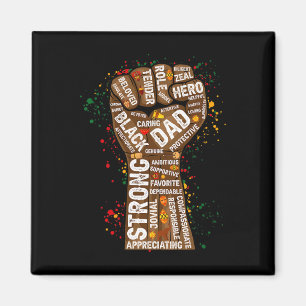 Melanin-Faust-Hand-Wortkunst Schwarzer König Afro- Magnet