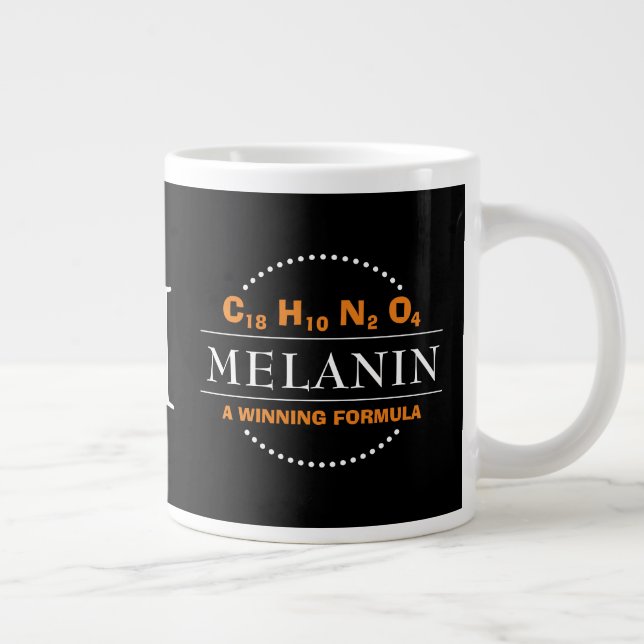 MELANIN-Formel-Monogramm Jumbo-Tasse (Rechts)