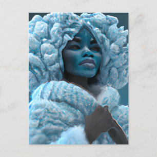 Melanin Freezing Cold Frozen Black Princess Postkarte