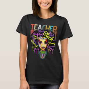 Melanin Girl Black History Monatslehrer Outfit Af T-Shirt