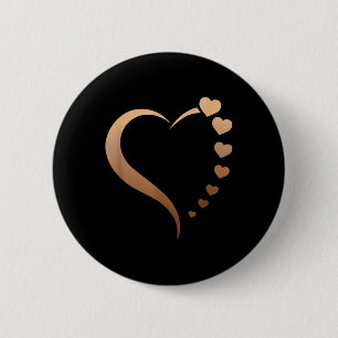 Melanin Herz Schwarze Geschichte Monat Proud Black Button