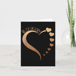 Melanin Herz Schwarze Geschichte Monat Proud Black Karte