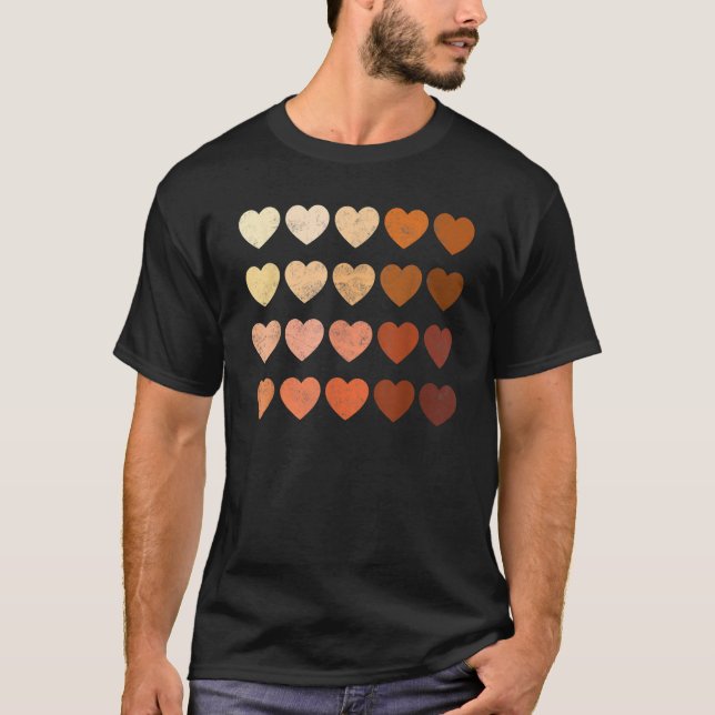 Melanin Herz Schwarze Geschichte Stolz für Frauen  T-Shirt (Vorderseite)