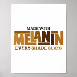Melanin Jeder Farbton tötet natürliches Haar Afro Poster