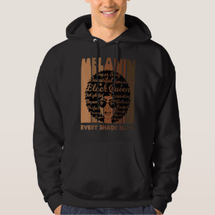 Melanin Jeder Schatten Slays Afro Queen African Bl Hoodie