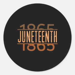 Melanin Juneteenth 1865 Schwarze Geschichte Männer Runder Aufkleber