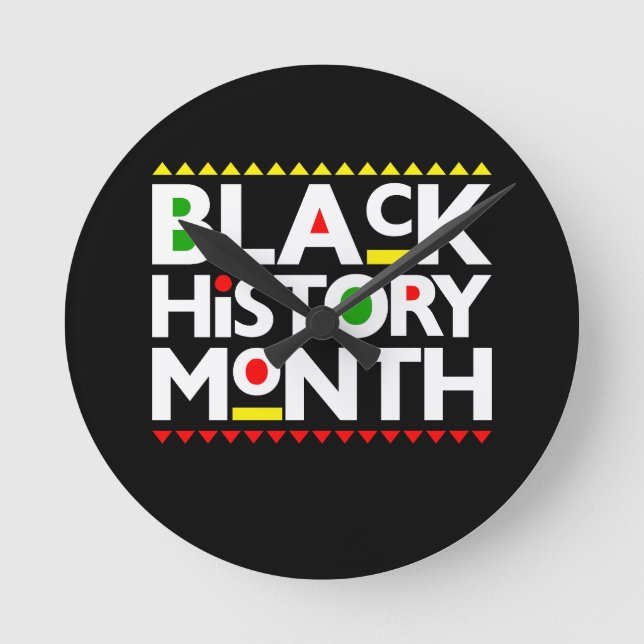 Melanin King Queen Sista Bruh Runde Wanduhr (Vorderseite)