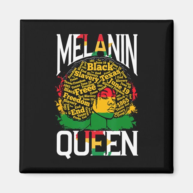 Melanin Königin Frau  Magnet (Vorne)