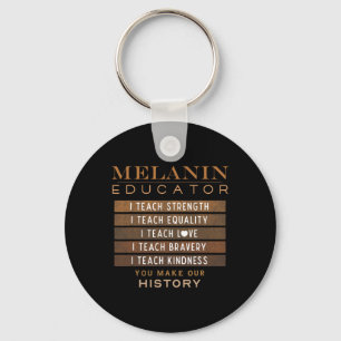 Melanin-Lehrer Schwarze Lehrer Afroamerikanische W Schlüsselanhänger