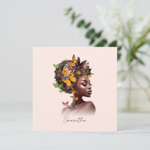 Melanin Magie: Afro Hair und farbenfrohe Schmetter