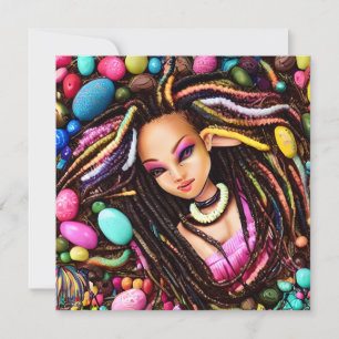 Melanin Oster Rainbow Spring Sista Girl Einladung