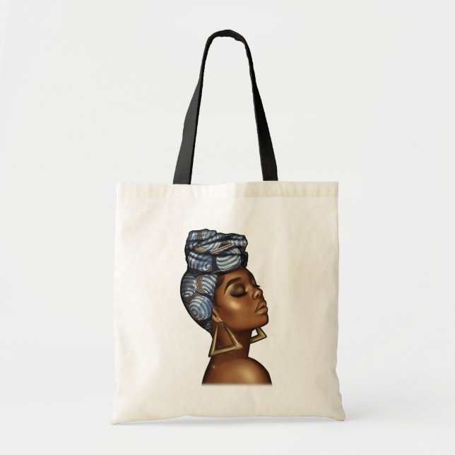 Melanin Poppin Black Girl Magic Afrikanischer Amer Tragetasche (Vorne)