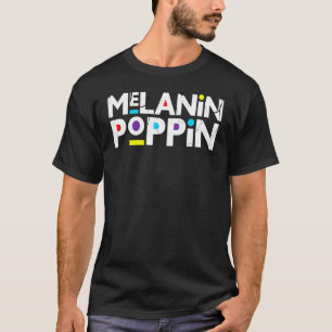 Melanin Poppin Distressed Schwarz Königinnen Schwe T-Shirt