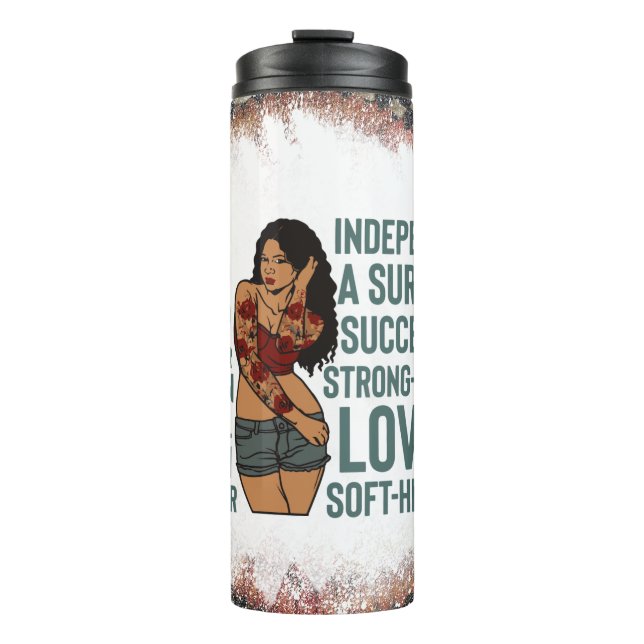 Melanin-Poppin-Liebe Thermosbecher (Vorderseite)