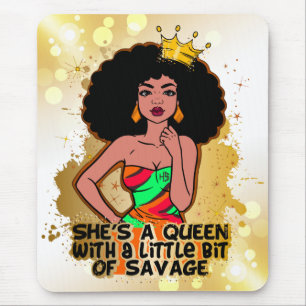 Melanin Poppin schwarze Frauen Schweine Afrikanisc Mousepad