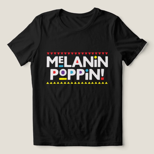 Melanin Poppin Tri-Blend Shirt (Design Vorderseite)