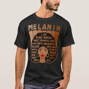 Melanin Pride Black Women Afro American Black Girl T-Shirt