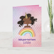 Melanin Princess Geburtstagskarten für alle Alters
